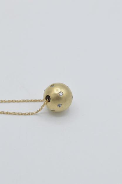 Diamond Donut Necklace, 18"