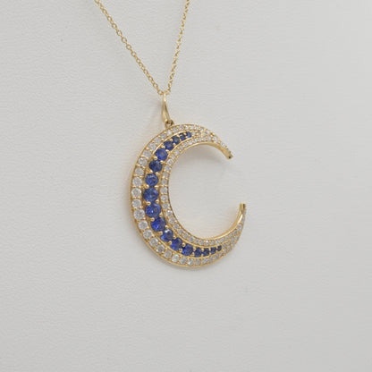 Sapphire Crescent Moon
