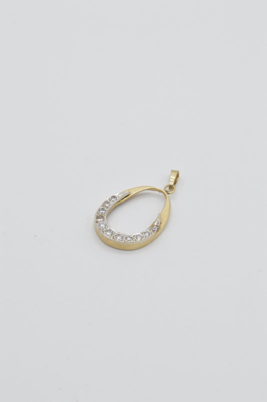 Two-Tone Diamond Crest, 14k