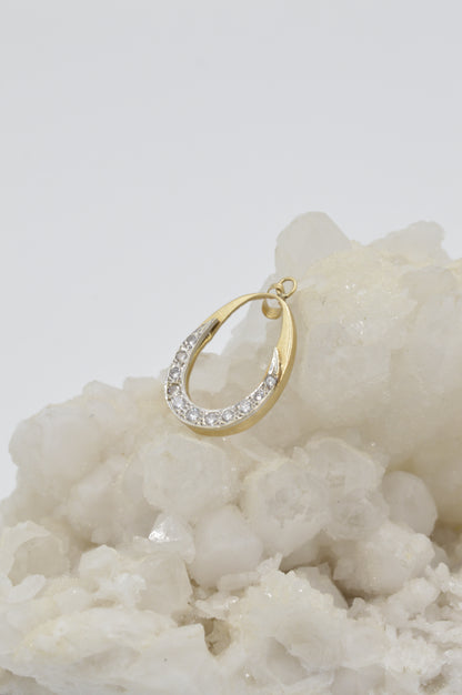 Two-Tone Diamond Crest, 14k