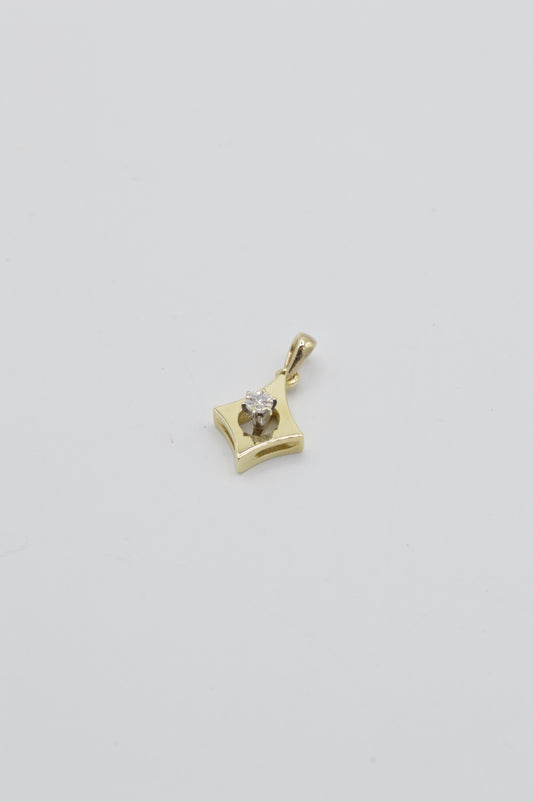 Morning Star Charm, 14k