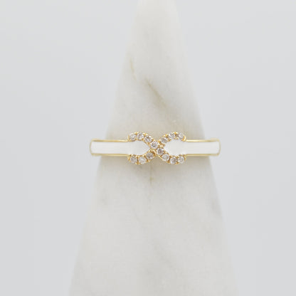 Enamel & Diamond Band