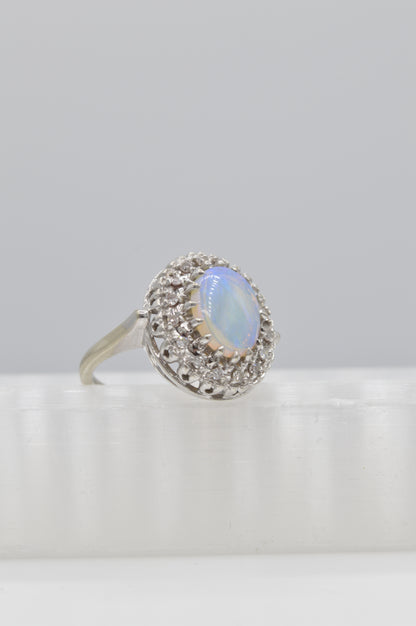 Sunrise Opal Ring, 14k